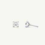 1 TCW Round Solitaire Lab-Grown Diamond Stud Earrings 21