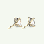1 TCW Emerald Solitaire Lab-Grown Diamond Stud Earrings 2