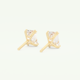1 TCW Emerald Lab-Grown Diamond Stud Earrings