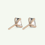 1 TCW Emerald Solitaire Lab-Grown Diamond Stud Earrings 9