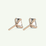 1 TCW Emerald Solitaire Lab-Grown Diamond Stud Earrings 9