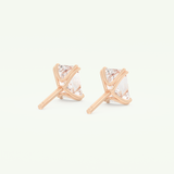 1 TCW Emerald Lab-Grown Diamond Stud Earrings