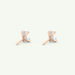 1 TCW Emerald Solitaire Lab-Grown Diamond Stud Earrings 12
