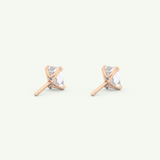 1 TCW Emerald Solitaire Lab-Grown Diamond Stud Earrings 12