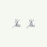 1 TCW Emerald Solitaire Lab-Grown Diamond Stud Earrings 19