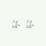 1 TCW Emerald Solitaire Lab-Grown Diamond Stud Earrings 20
