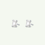 1 TCW Emerald Solitaire Lab-Grown Diamond Stud Earrings 20