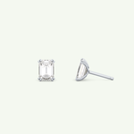 1 TCW Emerald Solitaire Lab-Grown Diamond Stud Earrings 21