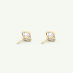 1 TCW Oval Half Bezel Lab-Grown Diamond Stud Earrings 5