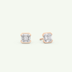 1 TCW Oval Half Bezel Lab-Grown Diamond Stud Earrings 8