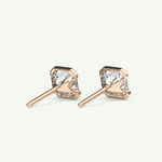 1 TCW Oval Half Bezel Lab-Grown Diamond Stud Earrings 9