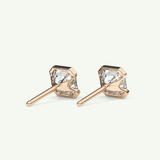 1 TCW Oval Half Bezel Lab-Grown Diamond Stud Earrings 9