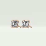 1 TCW Oval Half Bezel Lab-Grown Diamond Stud Earrings 11