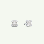 1 TCW Oval Half Bezel Lab-Grown Diamond Stud Earrings 15
