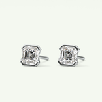 1 TCW Oval Half Bezel Lab-Grown Diamond Stud Earrings 17