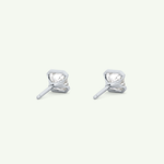 1 TCW Oval Half Bezel Lab-Grown Diamond Stud Earrings 19