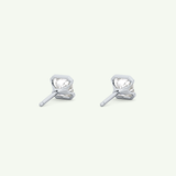 1 TCW Oval Half Bezel Lab-Grown Diamond Stud Earrings 19