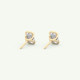 1 TCW Emerald Half Bezel Lab-Grown Diamond Stud Earrings 5