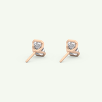 1 TCW Emerald Half Bezel Lab-Grown Diamond Stud Earrings 12