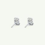 1 TCW Emerald Half Bezel Lab-Grown Diamond Stud Earrings 19
