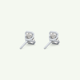 1 TCW Emerald Half Bezel Lab-Grown Diamond Stud Earrings 19