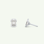 1 TCW Emerald Half Bezel Lab-Grown Diamond Stud Earrings 21