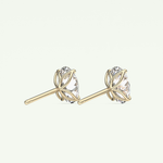 1 TCW Oval Solitaire Lab-Grown Diamond Stud Earrings 2