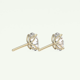 1 TCW Oval Solitaire Lab-Grown Diamond Stud Earrings 2