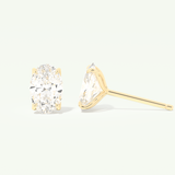 1 TCW Oval Lab-Grown Diamond Stud Earrings