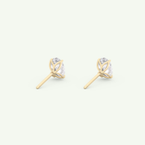 1 TCW Oval Solitaire Lab-Grown Diamond Stud Earrings 5
