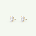 1 TCW Oval Solitaire Lab-Grown Diamond Stud Earrings 6