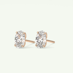 1 TCW Oval Solitaire Lab-Grown Diamond Stud Earrings 10