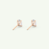 1 TCW Oval Solitaire Lab-Grown Diamond Stud Earrings 12