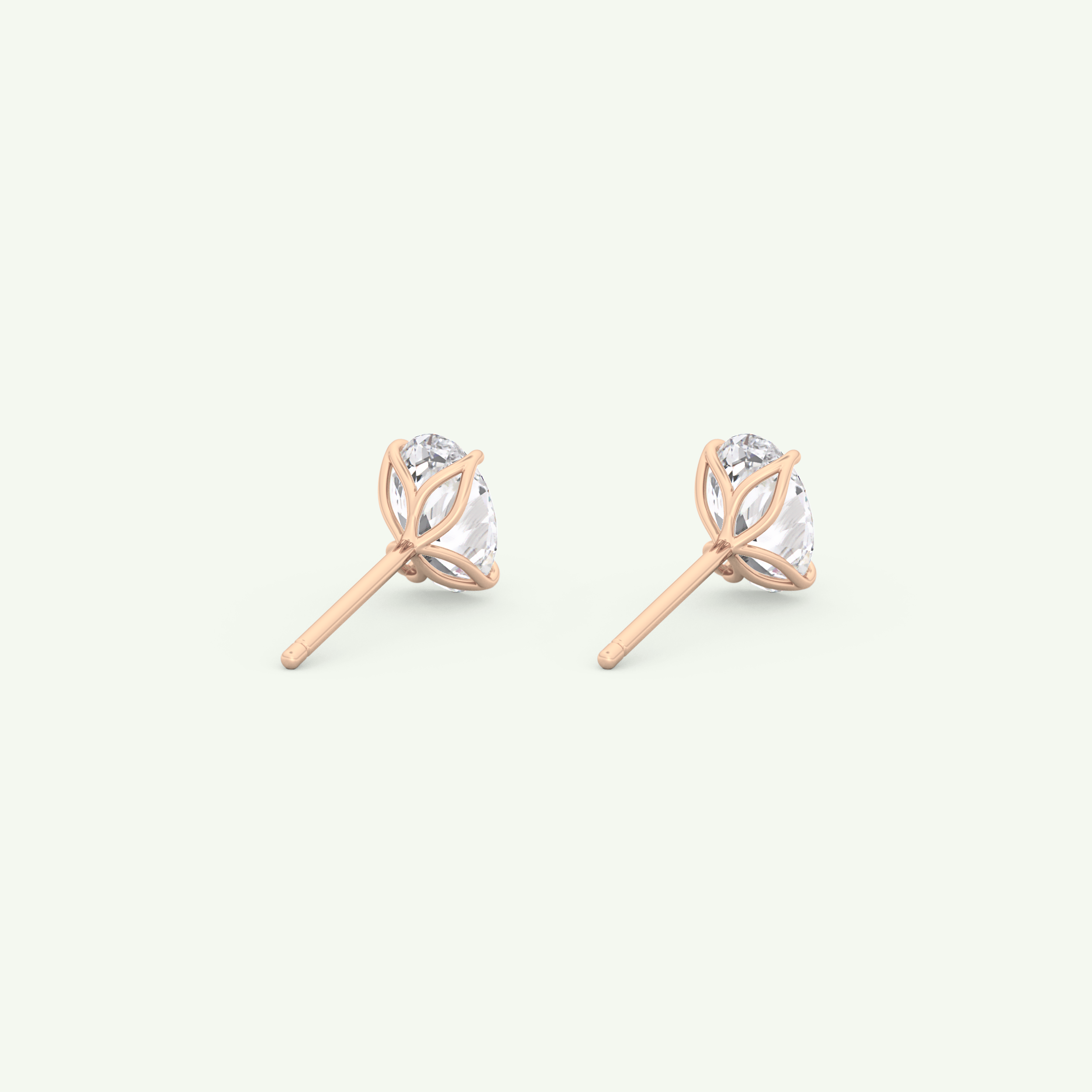1 TCW Oval Solitaire Lab-Grown Diamond Stud Earrings 12