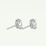 1 TCW Oval Solitaire Lab-Grown Diamond Stud Earrings 16