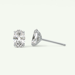 1 TCW Oval Solitaire Lab-Grown Diamond Stud Earrings 18