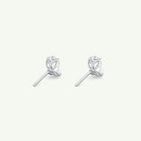 1 TCW Oval Solitaire Lab-Grown Diamond Stud Earrings 19