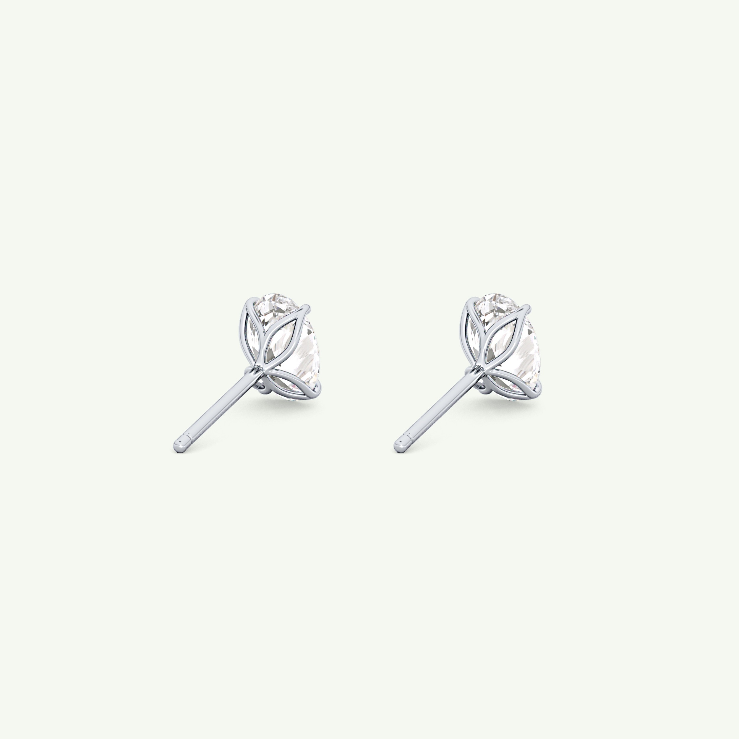 1 TCW Oval Solitaire Lab-Grown Diamond Stud Earrings 19