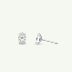 1 TCW Oval Solitaire Lab-Grown Diamond Stud Earrings 21