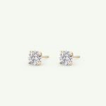 1 TCW Round Solitaire Lab-Grown Diamond Stud Earrings 6