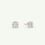1 TCW Round Solitaire Lab-Grown Diamond Stud Earrings 8