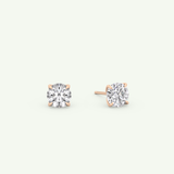1 TCW Round Solitaire Lab-Grown Diamond Stud Earrings 8