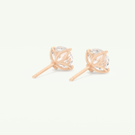 1 TCW Round Cut Moissanite Solitaire Stud Earrings in Gold
