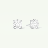 1 TCW Round Cut Moissanite Solitaire Stud Earrings in Gold