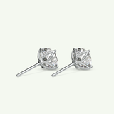 1 TCW Round Solitaire Lab-Grown Diamond Stud Earrings 16