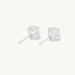 1 TCW Round Cut Moissanite Solitaire Stud Earrings in Gold