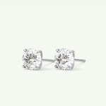 1 TCW Round Solitaire Lab-Grown Diamond Stud Earrings 17