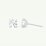1 TCW Round Cut Moissanite Solitaire Stud Earrings in Gold