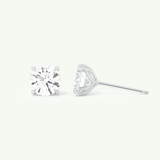 1 TCW Round Cut Moissanite Solitaire Stud Earrings in Gold