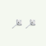 1 TCW Round Solitaire Lab-Grown Diamond Stud Earrings 19